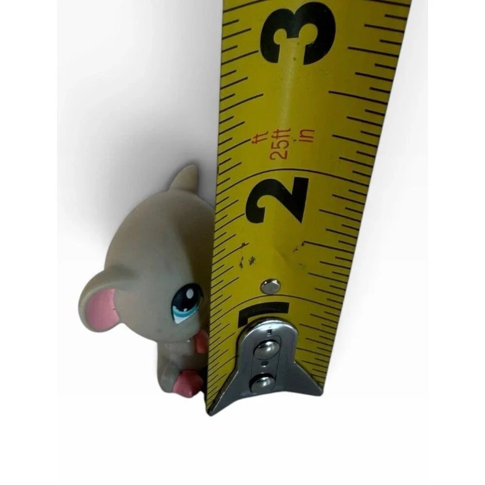Littlest Pet Shop No. 80 Gray Mouse w/ Pink Ears & Blue Eyes Hasbro 2006